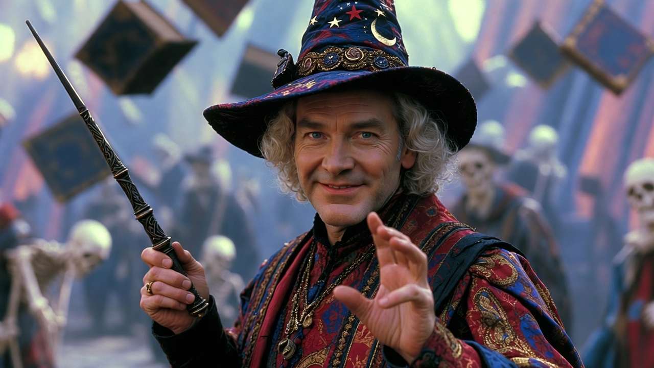 Kenneth Branagh as Gilderoy Lockhart in Harry Potter and the Chamber of Secrets, iconic flamboyant pose