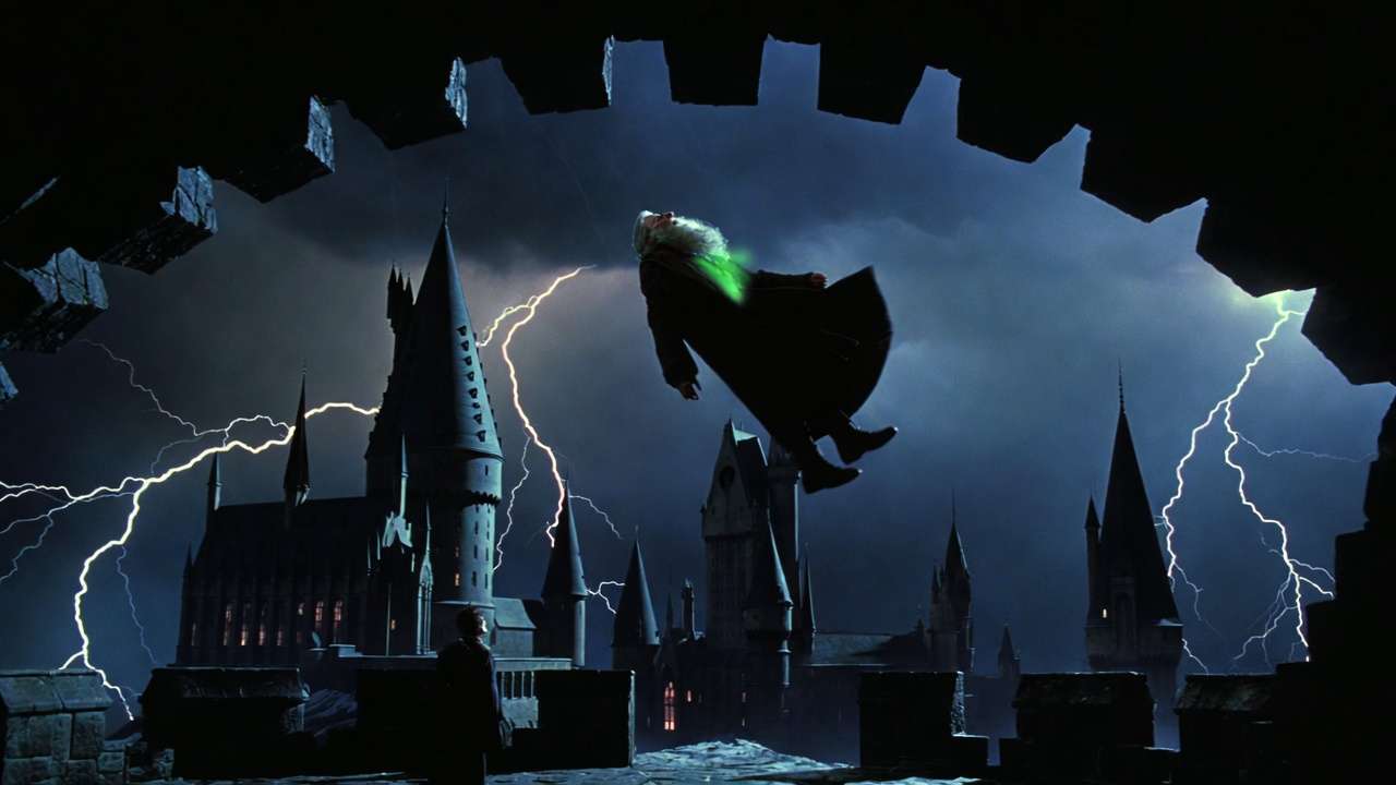 Albus Dumbledore's fall from the Astronomy Tower in Harry Potter and the Half-Blood Prince