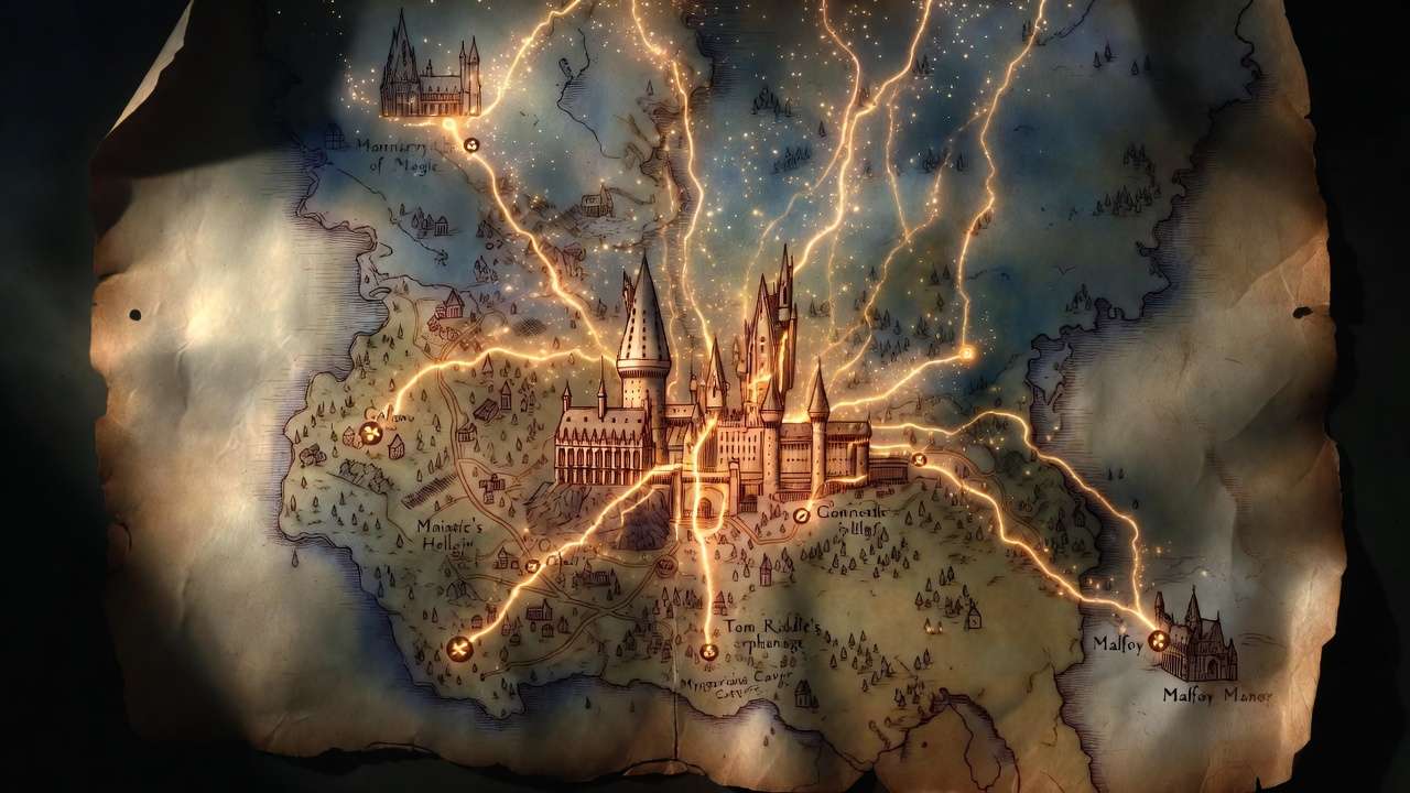 Wizarding world map expanding Harry Potter book world-building