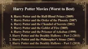 ranking harry potter movies