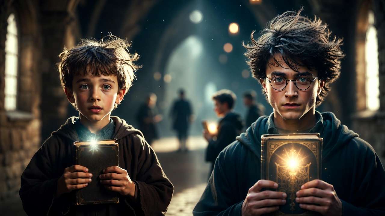 Harry Potter aging and books growing larger character maturation