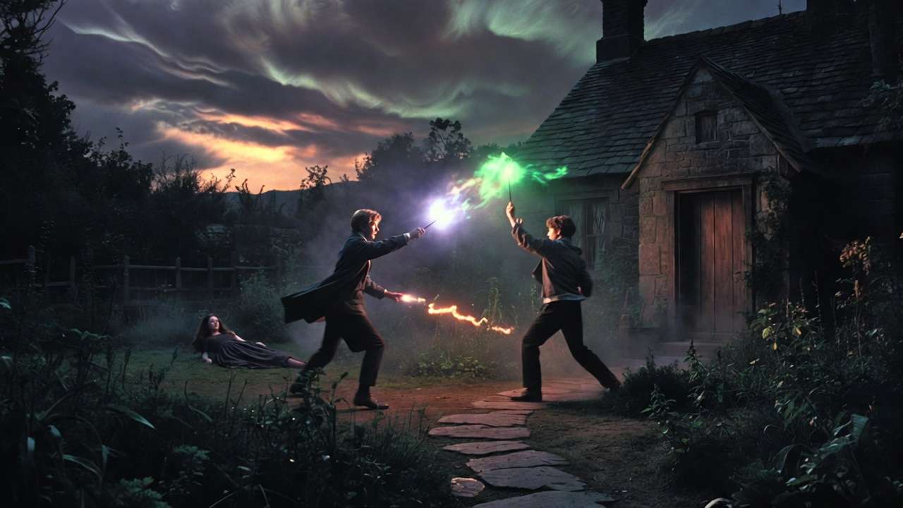 Young Dumbledore siblings in tragic 1899 duel at Godric's Hollow, Ariana's death scene
