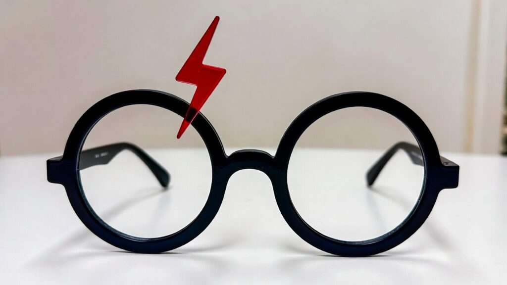 harry potter glasses with lightning bolt