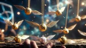 golden snitch necklace harry potter