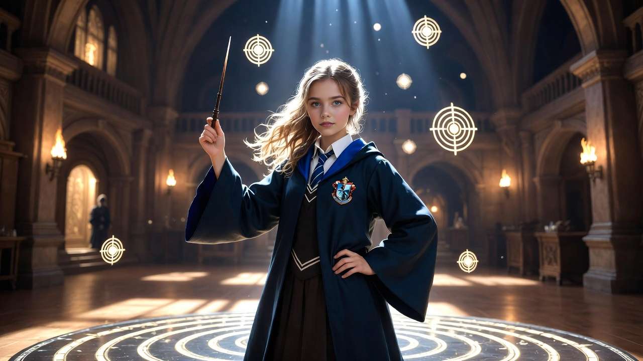 Aspiring young witch training to become an Auror at Hogwarts