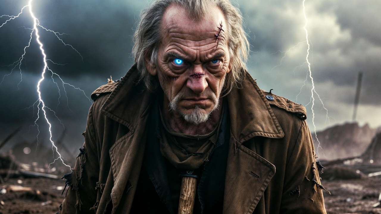 Legendary Auror Alastor Mad-Eye Moody with glowing magical eye