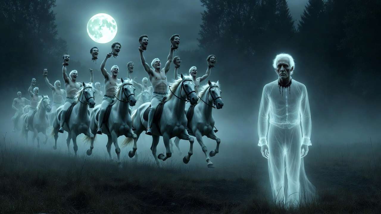 Nearly Headless Nick rejected by the Headless Hunt, watching full headless ghosts play from afar