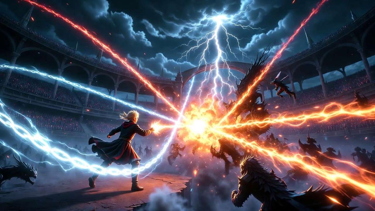 Advanced PvP Harry Potter Echo deck in action – bursting low-mana spells against summons in Magic Awakened duel