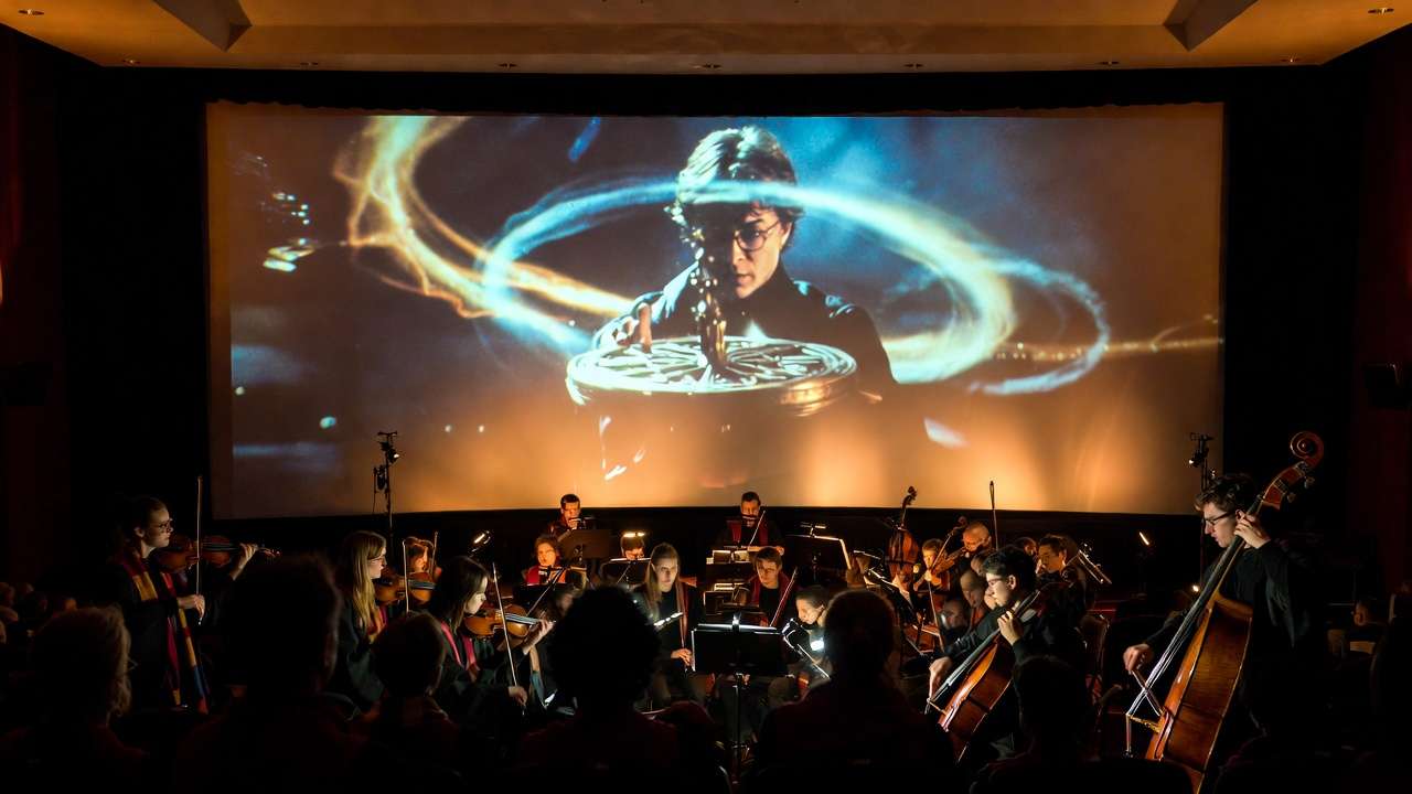 Live orchestra performing Harry Potter and the Prisoner of Azkaban in concert theater experience