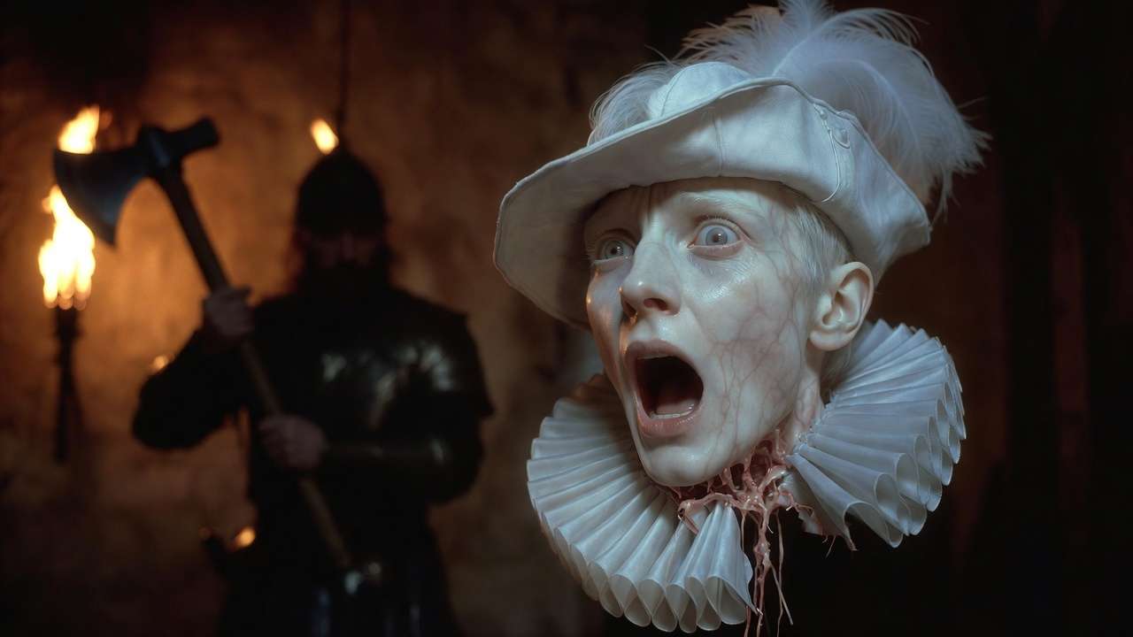 Nearly Headless Nick botched spell on Lady Grieve leading to tusks and arrest in 1492