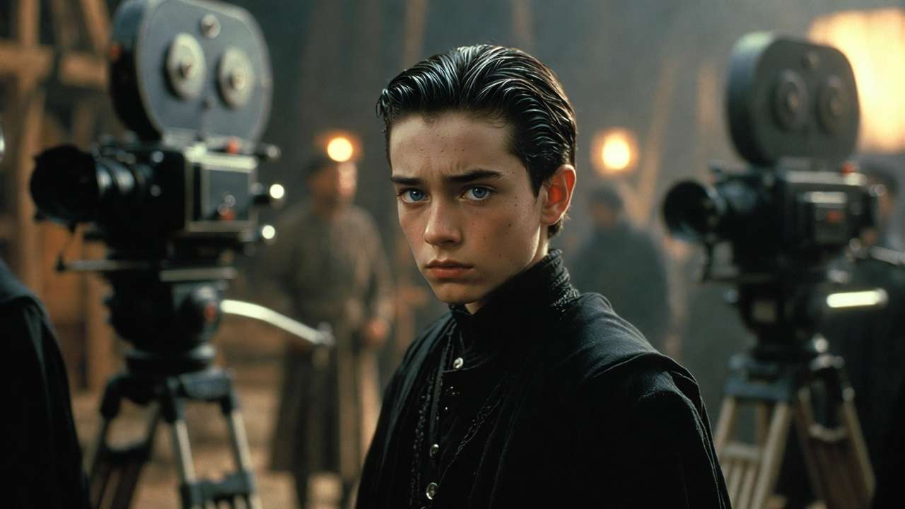 Frank Dillane as young Tom Riddle behind the scenes Harry Potter Half-Blood Prince set