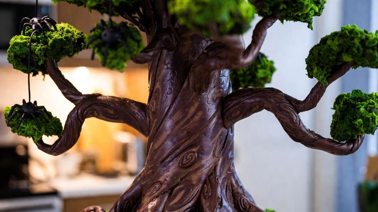 Towering edible Whomping Willow showpiece from Harry Potter Wizards of Baking competition