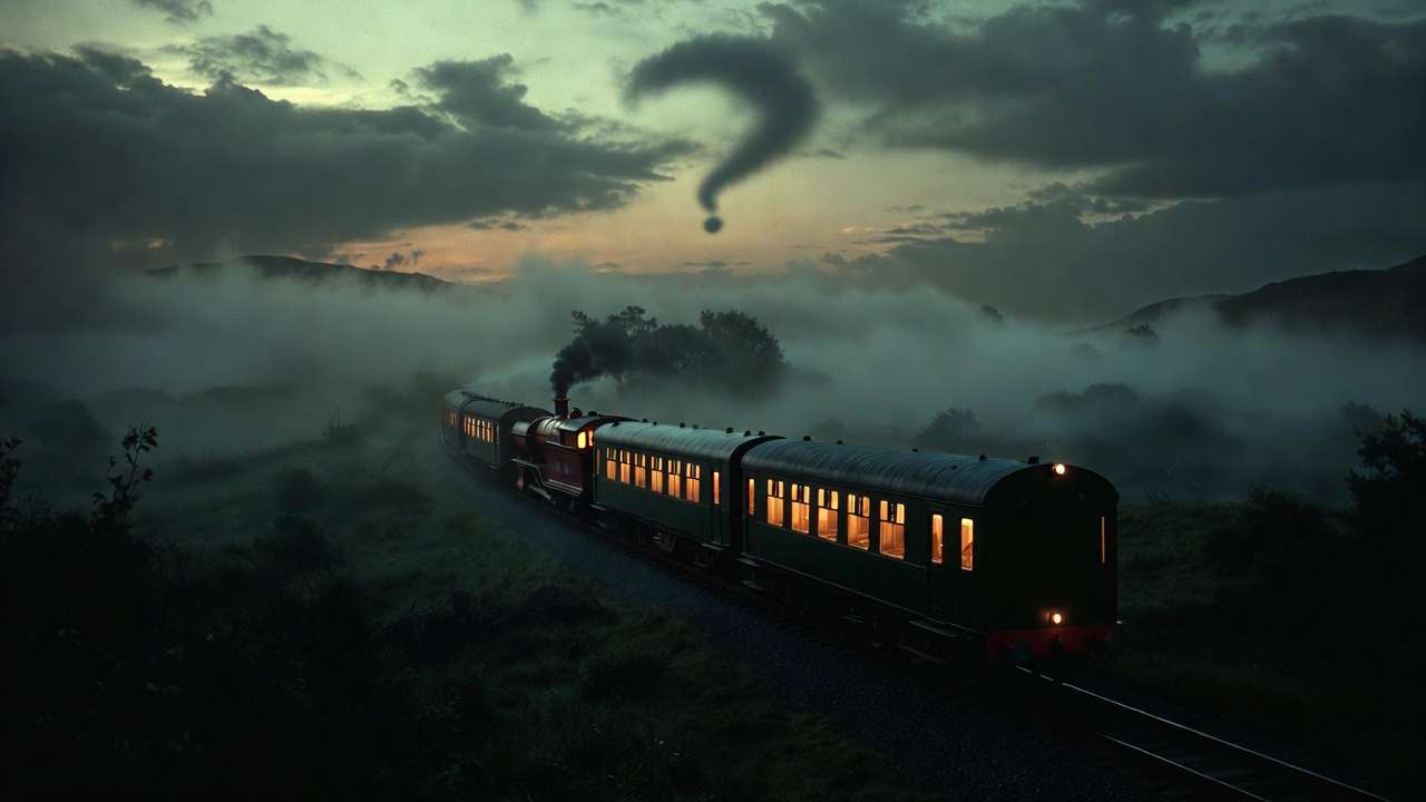 Hogwarts Express in twilight fog representing questions and anticipation around Harry Potter TV series future