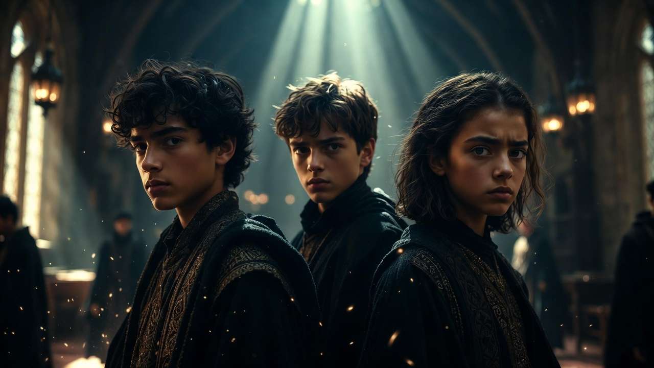 New Harry Potter TV series young cast trio in Great Hall facing casting controversy and fan expectations
