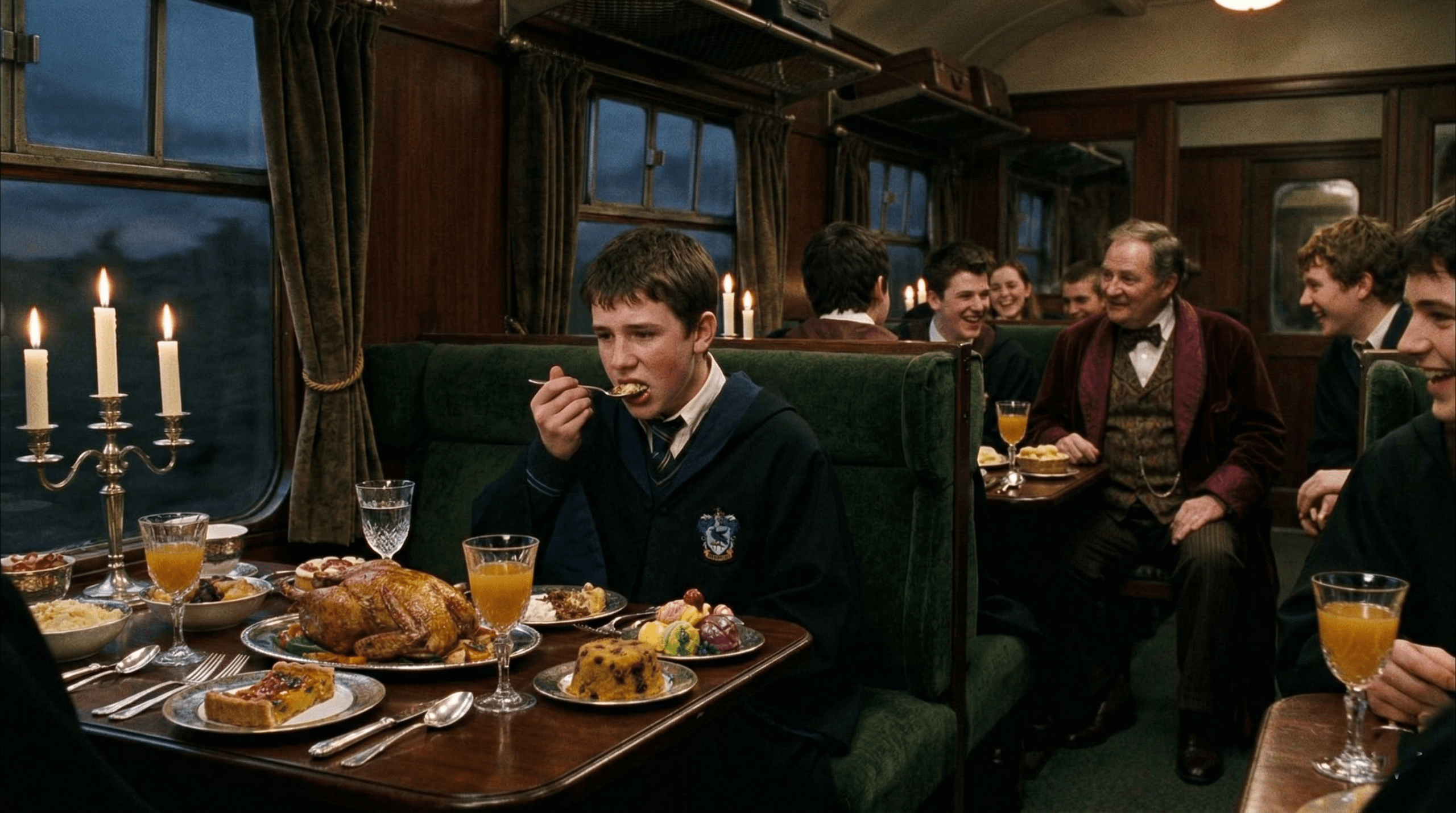 Marcus Belby choking on food during Slug Club supper in Harry Potter and the Half-Blood Prince