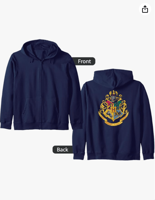 Harry Potter Hogwarts School Crest Zip Hoodie 