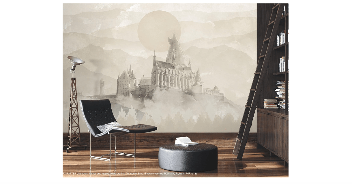 RoomMates RMK12279M Harry Potter Hogwarts Castle Mural Peel and Stick Wallpaper
