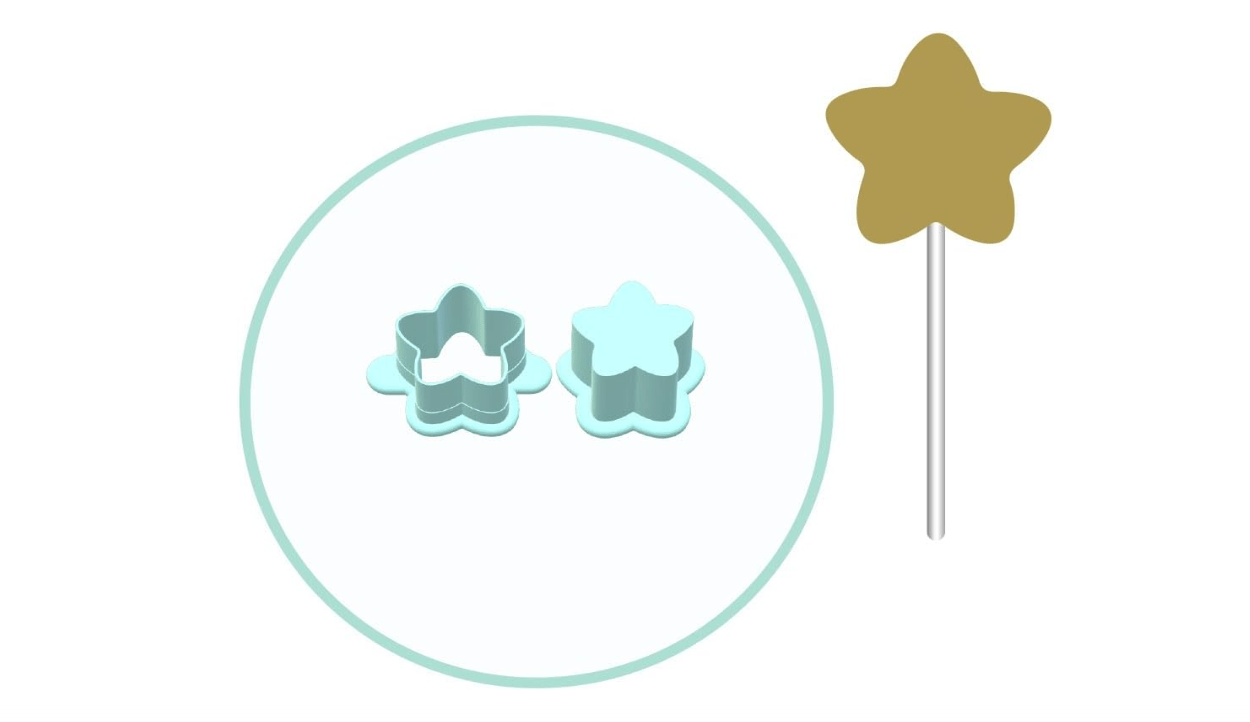 Star Cake Pop Mold | Deluxe Cutter, Popper and Tray (Cutter/Popper Cake Pop Mold only) 