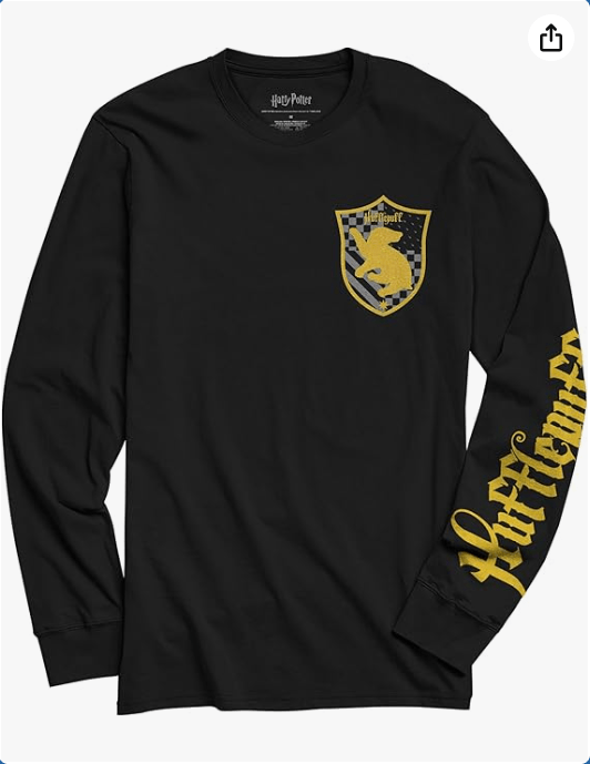 Harry Potter Gryffindor Slytherin Ravenclaw Hufflepuff House Long Sleeve Adult T-Shirt 