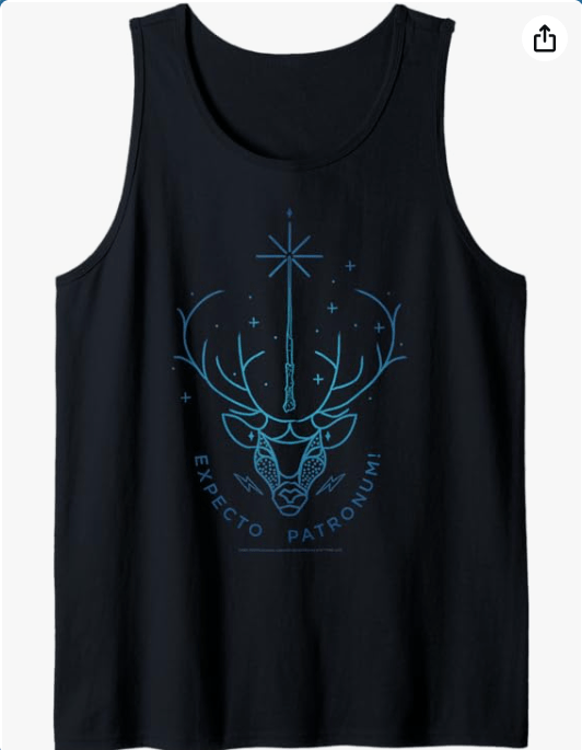 Harry Potter Expecto Patronum Stag Line Art Tank Top 