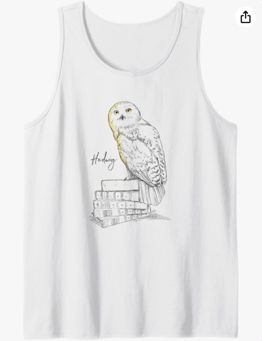 Harry Potter Hedwig Harry's Pet Owl Sketch Chest Portrait Tank Top 
