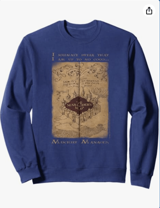 Harry Potter Marauder's Map Words Sweatshirt
