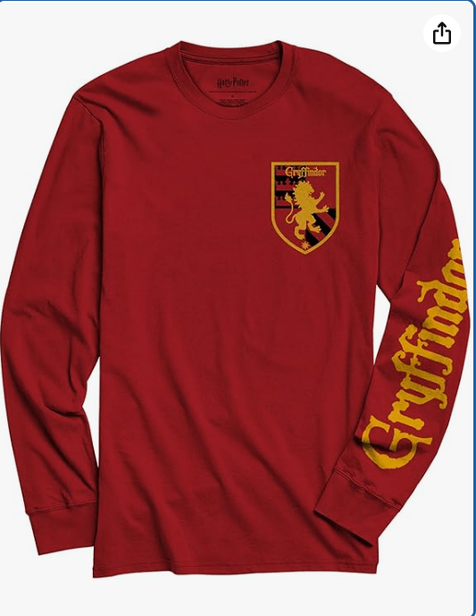 Harry Potter Gryffindor Slytherin Ravenclaw Hufflepuff House Long Sleeve Adult T-Shirt
