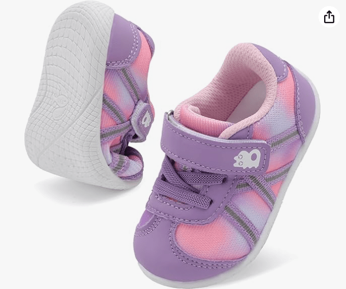 Besroad Toddler Shoes Baby Boys Girls First Walking Shoes Barefoot Infant Sneakers Non-Slip Sole Tennis Shoe