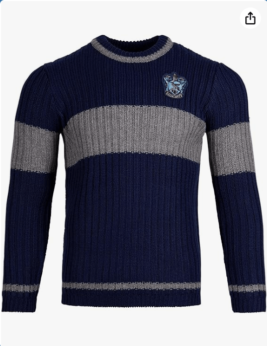 Harry Potter Quidditch Sweater - Hogwarts House Team Sweater with Embroidered Crest - Soft Knit Unisex Pullover
