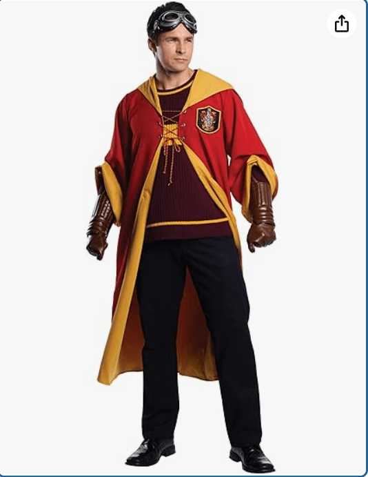 Charades unisex-adult Adult Gryffindor Quidditch Costume Harry Potter