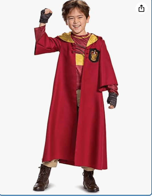 Harry Potter Quidditch Gryffindor Deluxe Children's Costume, Red & Gold