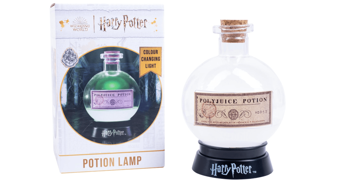 Fizz Creations Harry Potter Large Potion Light Mood Lamp – LED Color-Changing Polyjuice Potion Night Light, Battery-Powered, Magical Home Decor for Fans... 