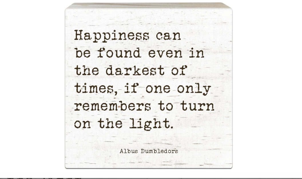 Motivational Wooden Sign, Happiness Can Be Found Even In The Darkest Of Time, Desk Table Decor, Gifts For Friends Besties Coworkers, Women Office Home...
