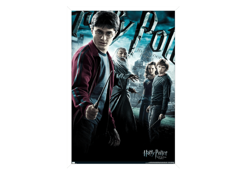 Trends International Harry Potter and the Half-Blood Prince - Group One Sheet Wall Poster, 14.725" x 22.375", White Framed Version