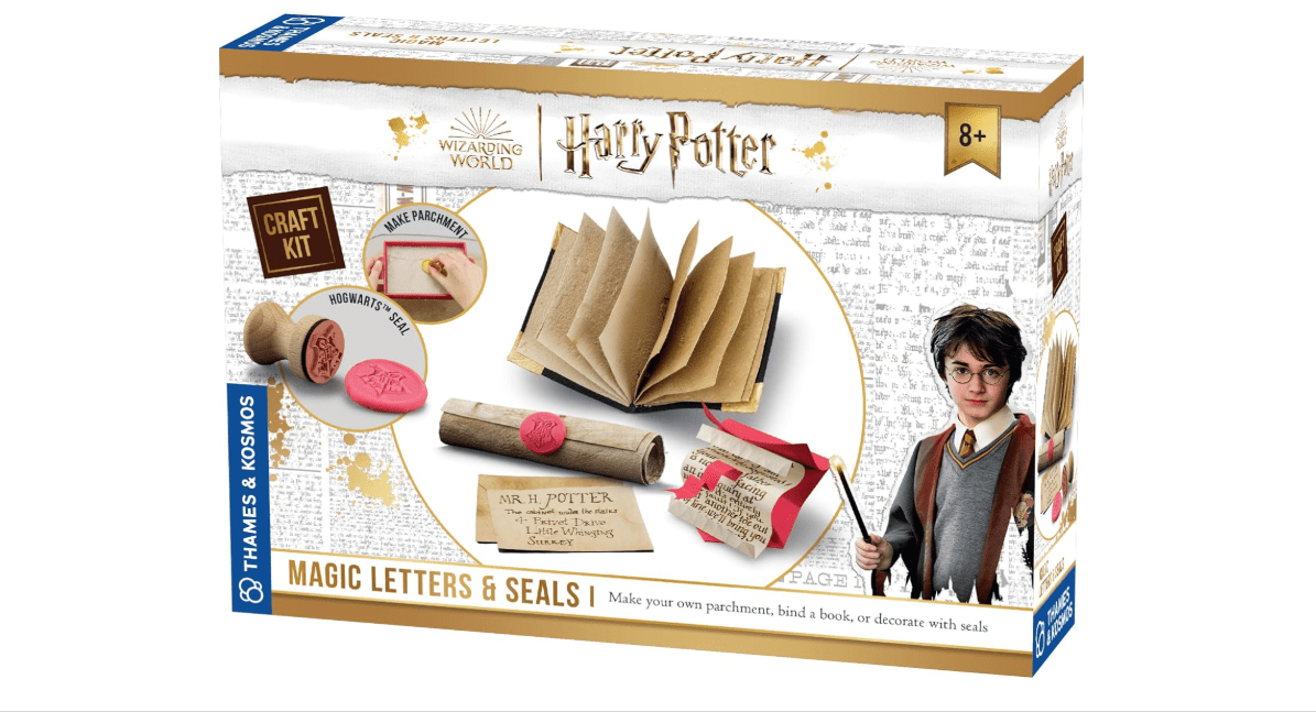 Harry Potter Magic Letters & Seals Craft Kit from Thames & Kosmos | Make Your Own Parchment Scrolls, Tom Riddle’s Diary, a Howler & More, Ideal...