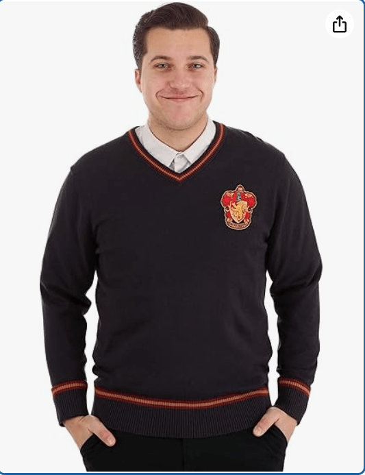 Fun Costumes Harry Potter Gryffindor Uniform Sweater for Adults