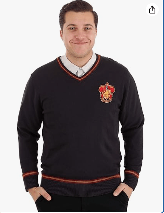Fun Costumes Harry Potter Gryffindor Uniform Sweater for Adults
