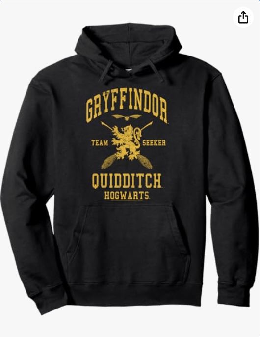 Harry Potter Gryffindor Team Seeker Hogwarts Quidditch Pullover Hoodie 