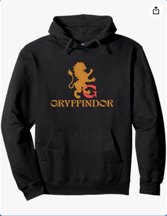 Harry Potter House Of Gryffindor G Big Chest Text Logo Pullover Hoodie
