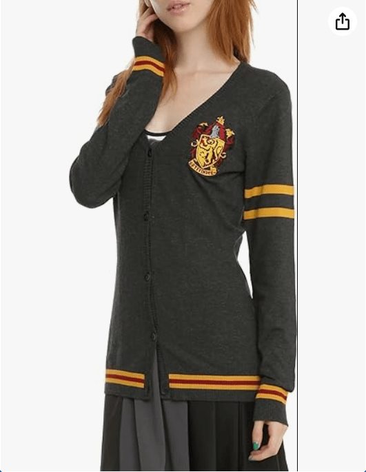 Harry Potter Womens' Slytherin House Crest Open Front Cardigan Juniors Knit Sweater