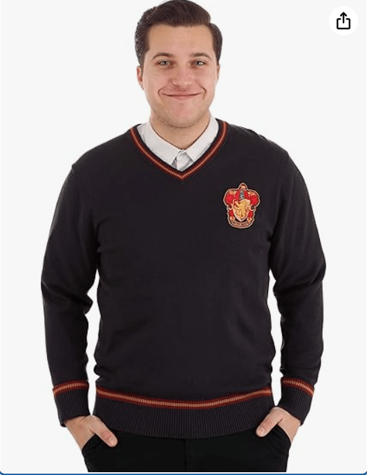 Fun Costumes Harry Potter Gryffindor Uniform Sweater for Adults