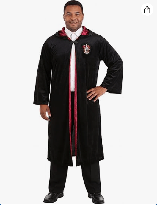 Harry Potter Plus Size Robe, Deluxe Hogwarts House Themed Robes for Adults, Wizarding World Costume