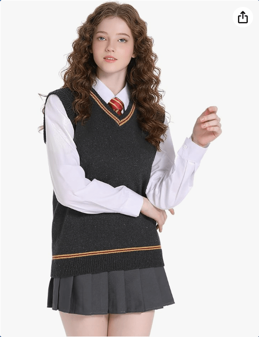 Unisex Wizard Halloween Costume Sweater Vest Sleeveless Knit Pullover JK Uniforms