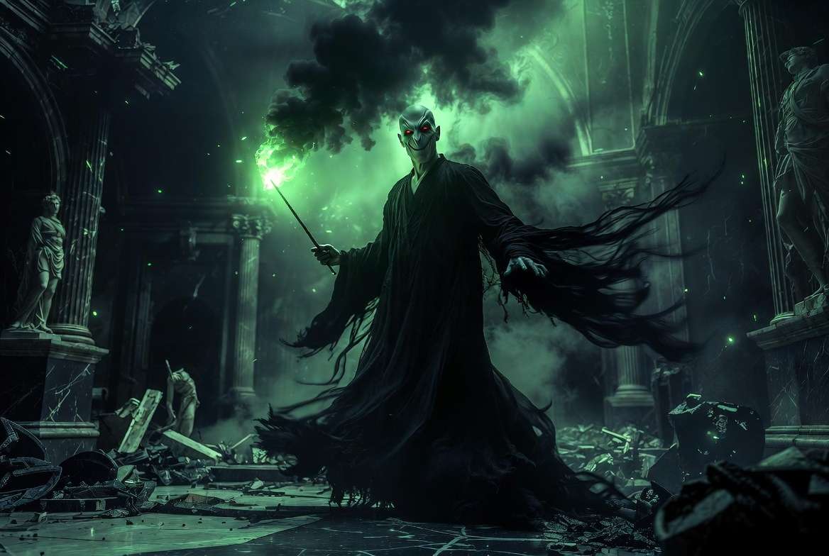 Lord Voldemort peak powerful dark lord Harry Potter wand green light