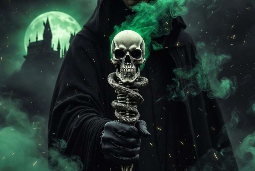 wand with skull