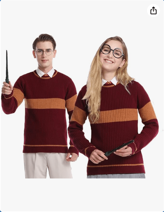 Laahoem 100% Wool Long Sleeve Sweater Unisex Cosplay Costumes Mens Womens Fall and Winter Christmas Party Gift
