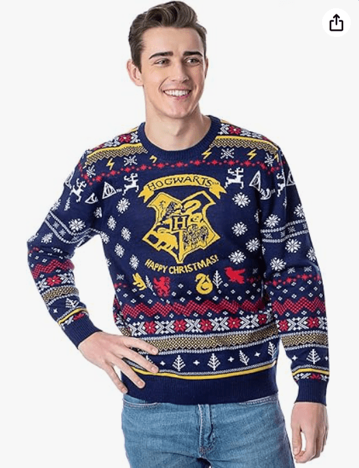 Bioworld Adult Christmas Holiday Ugly Sweater Knit Pullover for Men and Women
