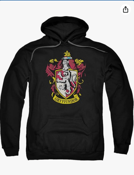 A&E Designs Harry Potter Hoodie Gryffindor Color Crest Hoody
