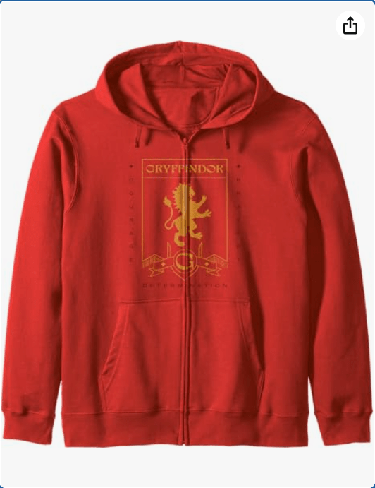 Harry Potter House Of Gryffindor Qualities Big Chest Banner Zip Hoodie
