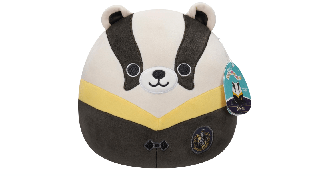 Squishmallows Original “Harry Potter” 10in Hufflepuff Badger in Hogwarts Robe Plush - Ultrasoft Official Jazwares Plush (Medium-Sized) 